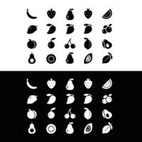 Fruit icons set vector
