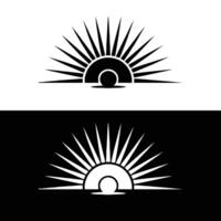 Sunburst logo design, illustration vector