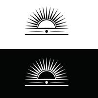 Sunset logo design vector