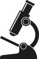 Simple Microscope Silhouette - Scientific Illustration vector