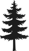 Silhouette of Pine Tree - Evergreen Forest Illustration vector