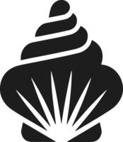 Swirl Seashell Silhouette for Beach, Nautical, and Nature Designs vector