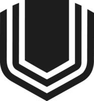 Shield Silhouette Emblem - Bold Military Protection Badge Symbol Illustration vector
