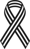 Minimal Awareness Ribbon Silhouette - Symbol of Support and Unity vector