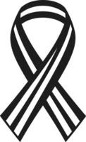 Bold Awareness Ribbon Silhouette - Symbol of Hope and Support vector