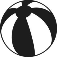 Classic Beach Ball Silhouette for Summer Graphic Design vector
