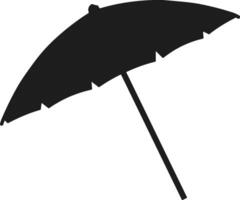 Minimal Beach Umbrella Silhouette - Simple Summer Shade vector