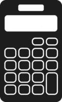 Simple Calculator Silhouette - Minimal Black Office Tool Illustration vector