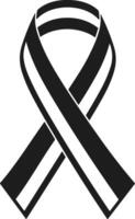 Awareness Ribbon Silhouette - Support and Hope Symbol Illustration vector