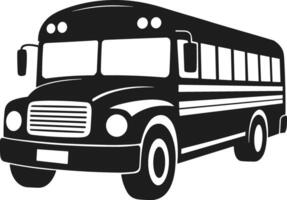 School Bus Side View Silhouette Illustration vector