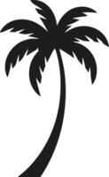 A Tropical Palm Tree Silhouette Illustration vector