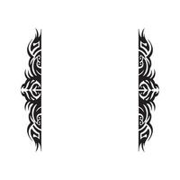 Abstract tribal design elements with a silhouette style isolated on white background vector