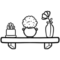 três planta de casa em uma estante png