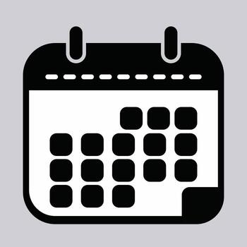 Office Calendar Icon Minimal Flat Design for Business and Planning UI vector