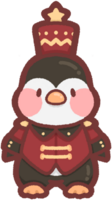 penguin wearing a nutcracker costume png