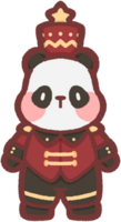 panda wearing a nutcracker costume png