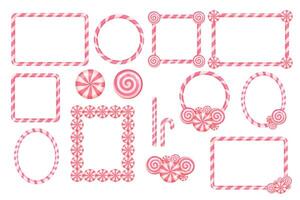 Candy-themed frames collection for projects vector