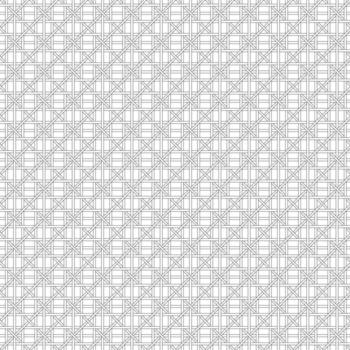 black line seamless lattice caning pattern on white background vector