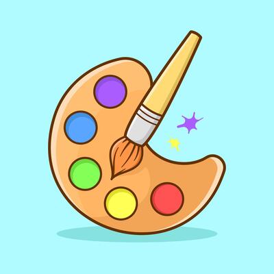 Color palettes Illustration, painting supplies watercolors