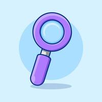 Search magnifying glass icon illustration vector