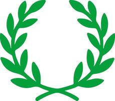 Beautiful green linear wreath illustration perfect for elegant natural decoration vector
