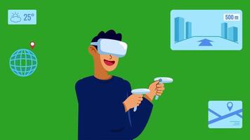 Tech Boy Exploring Augmented Reality video