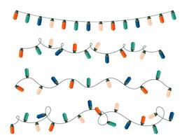 Christmas lights illustration vector