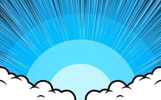 background with cartoon clouds. vector