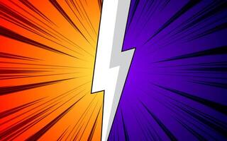 Comic versus fight vector