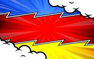 Comic book background with vibrant colors vector