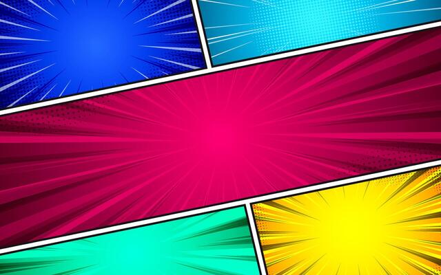 comic abstract scene page background.