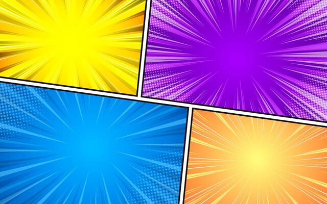 Colorful comic cartoon pop art background.