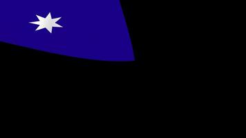 australia Flag Transition, With Alpha Channel and green screen background. Curtain Flag Transition Animation, 4k. video