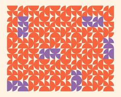 Seamless geometric pattern in a retro seamless Bauhaus style vector