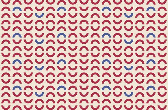 Retro geometric seamless background with repeating semi-circle shapes vector