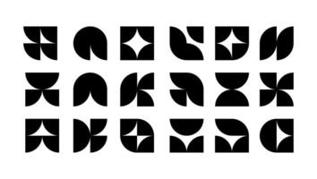 Set of Geometric Shapes in a Bauhaus Style vector