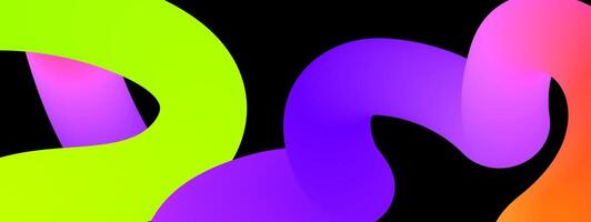 Infinite ribbons of light and shape. vector