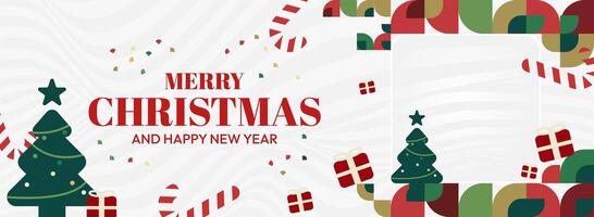 Christmas tree and decorations imagery vector