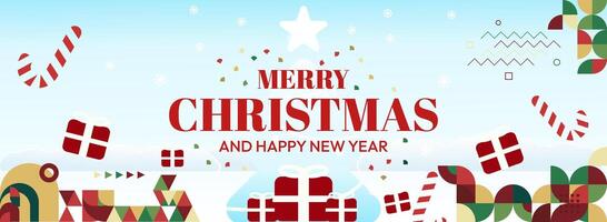 Joyful designs for the season. Trendy Christmas and New Year backgrounds with captivating geometric shapes for banners and cards. vector