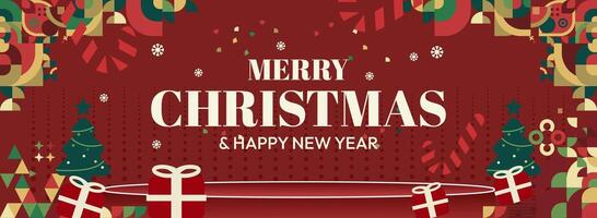 Unique Christmas and New Year Backgrounds. Trendy Geometric Shapes for Stunning Holiday Promotions and Website Aesthetics. vector