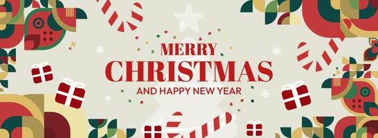 Make your holiday greetings shine. Unique Christmas and New Year backgrounds featuring modern geometric elements for festive promotions. vector