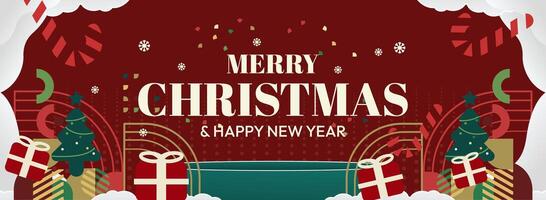 Make Your Holiday Greetings Stand Out. Unique Christmas and New Year Backgrounds Featuring Modern Geometric Designs. vector