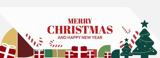 Brighten Your Celebrations. Creative Christmas and New Year Templates with Playful Geometric Patterns for Your Online Presence. vector