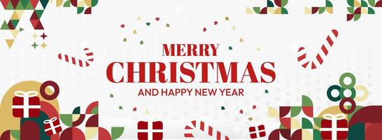 Welcome the New Year with style. Elegant backgrounds featuring geometric shapes for Christmas and New Year celebrations on your site. vector