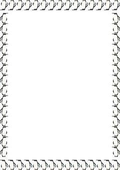 Penguin childish frame print. empty space for your text vector