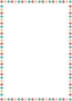 Colorful geometric empty square frame. doodle frame for text. vector