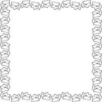Magnolia flower frame. Flourish blossom elements vector