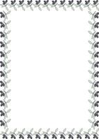 Olive branch frame. Botanic plant empty template. Empty frame box vector