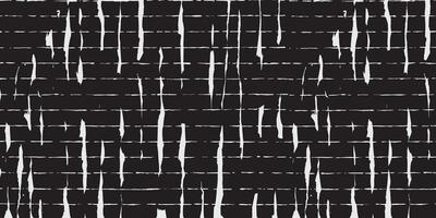 Hand drawn brush lines abstract pattern of intersecting vertical and horizontal lines with a distressed, bold black and white contrast textured background, irregular stripes graphic for textile vector