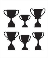 Sport Cups Silhouettes Illustration Design on White Background vector